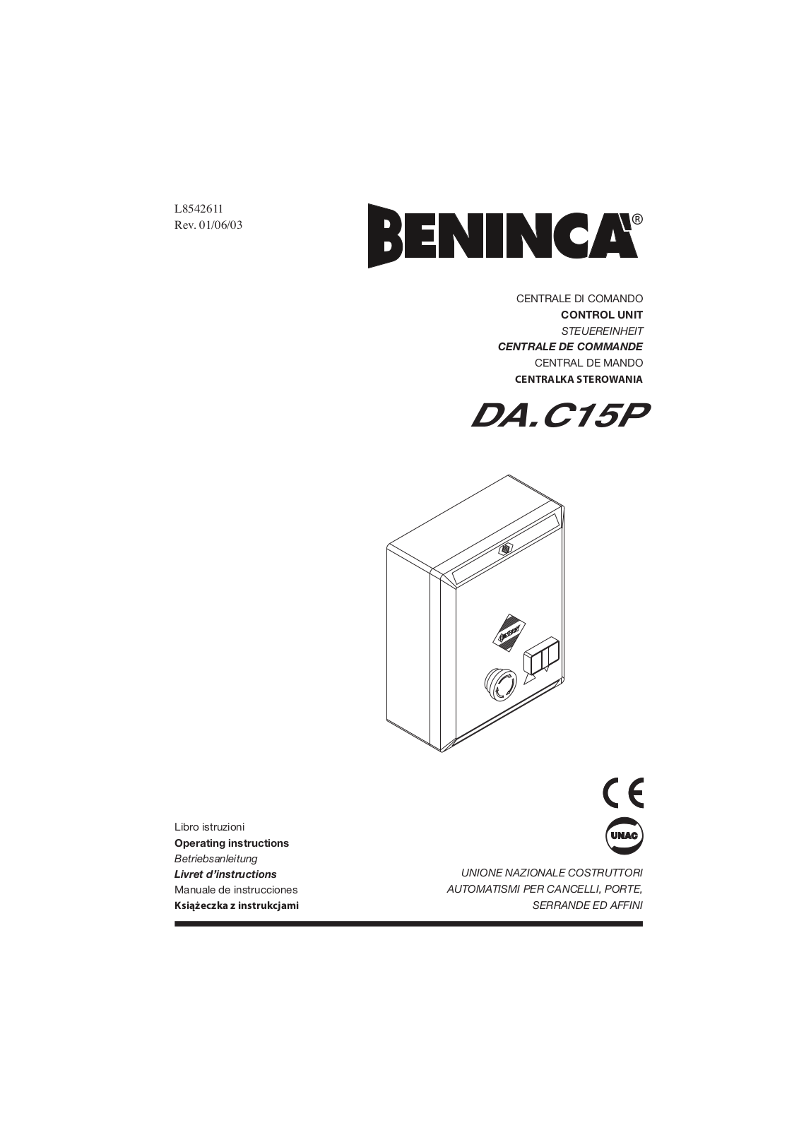 Beninca DAC15P User Manual