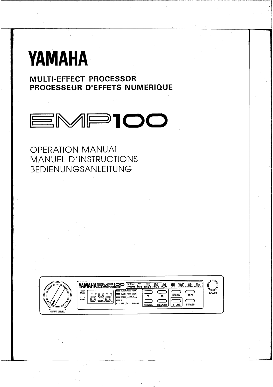 Yamaha EMP100 User Manual