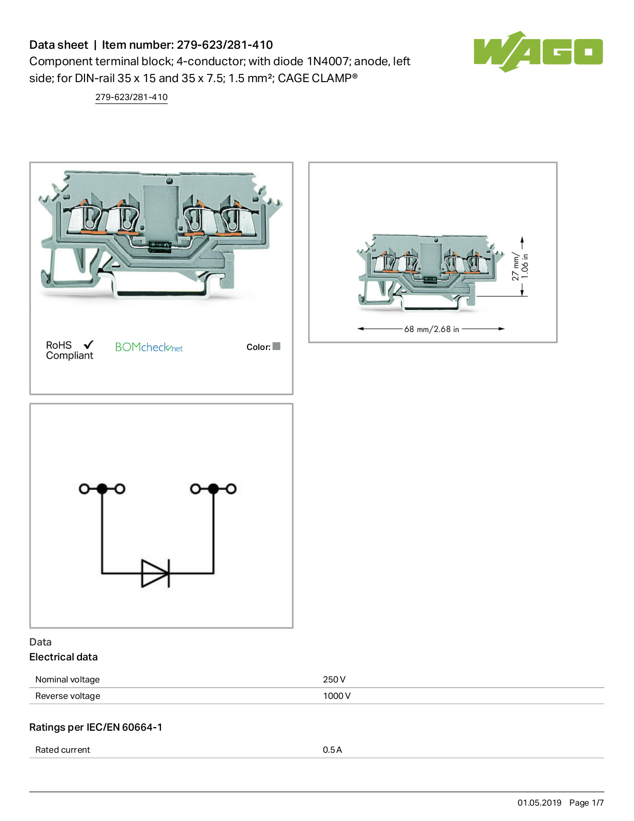 Wago 279-623/281-410 Data Sheet