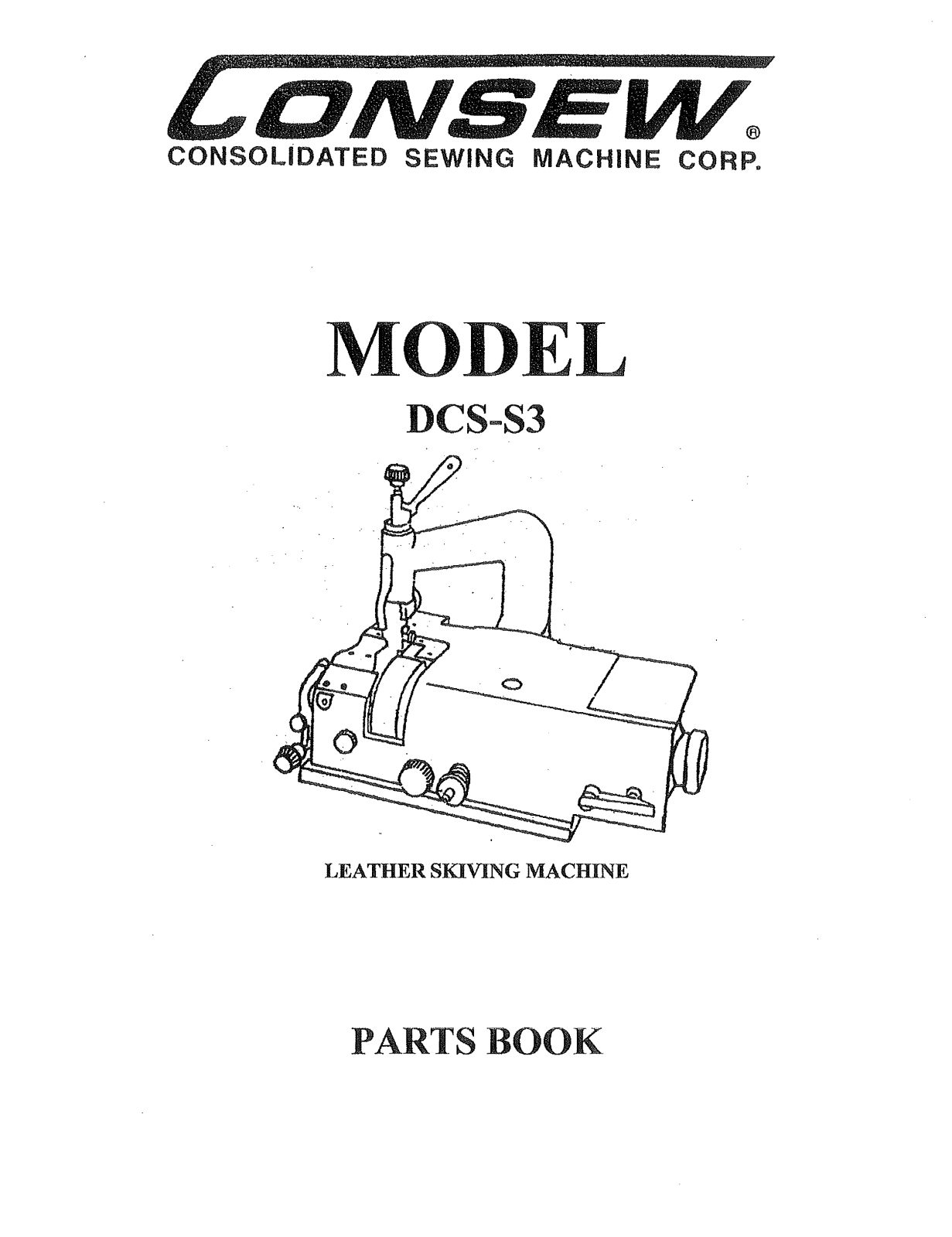 Consew DCS-S3 Parts Guide