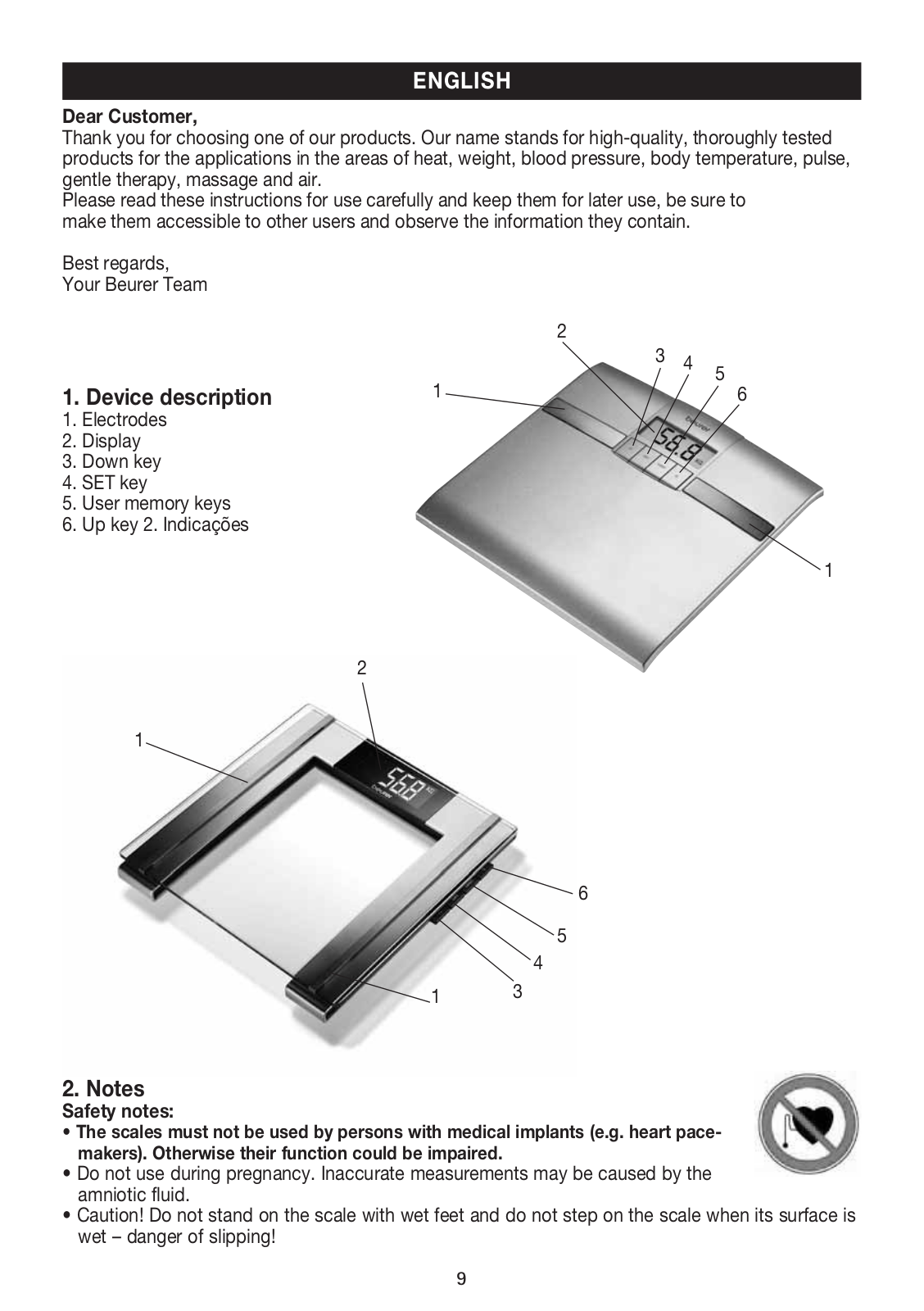 Beurer GS30, BF 18 User Manual