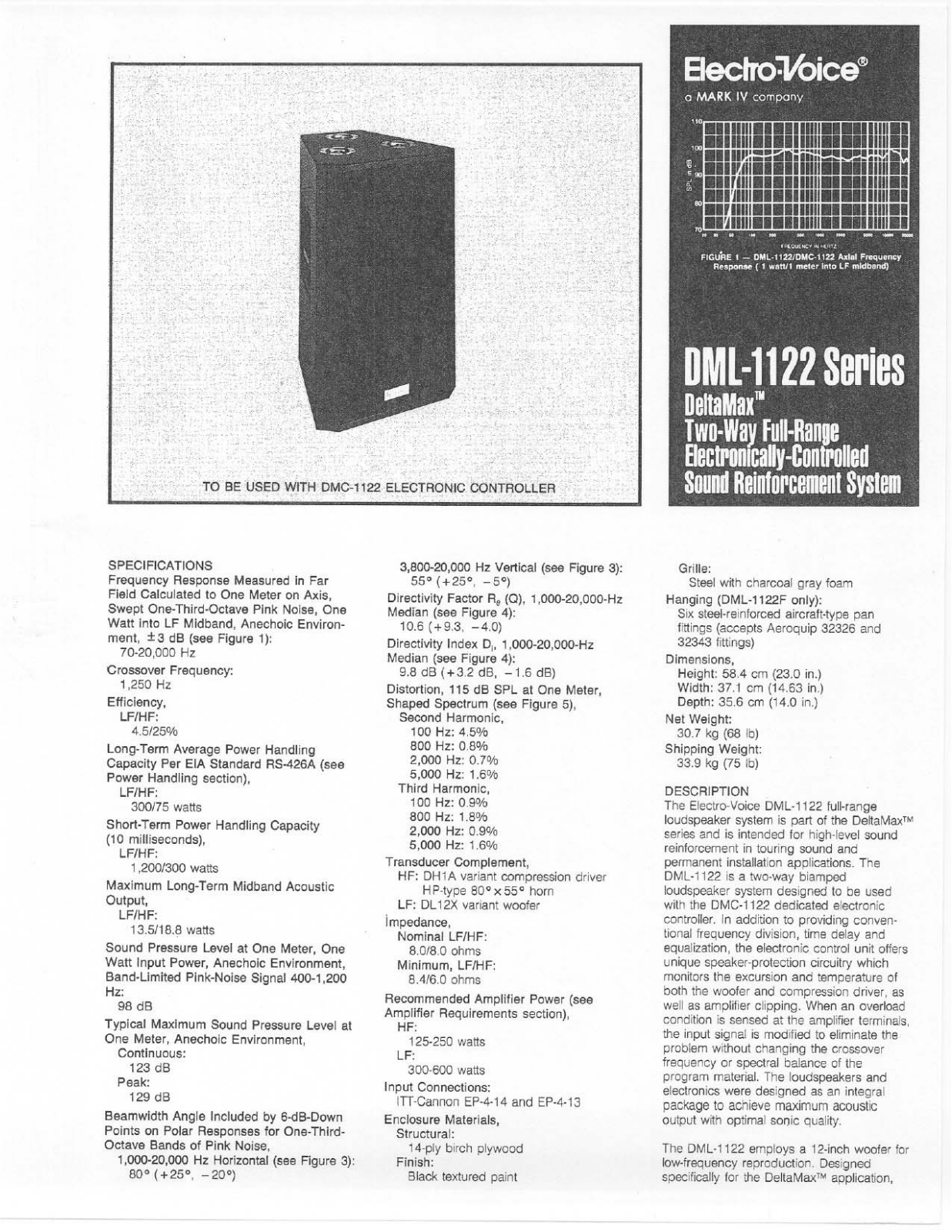 Electro-Voice DML-1122 User Manual