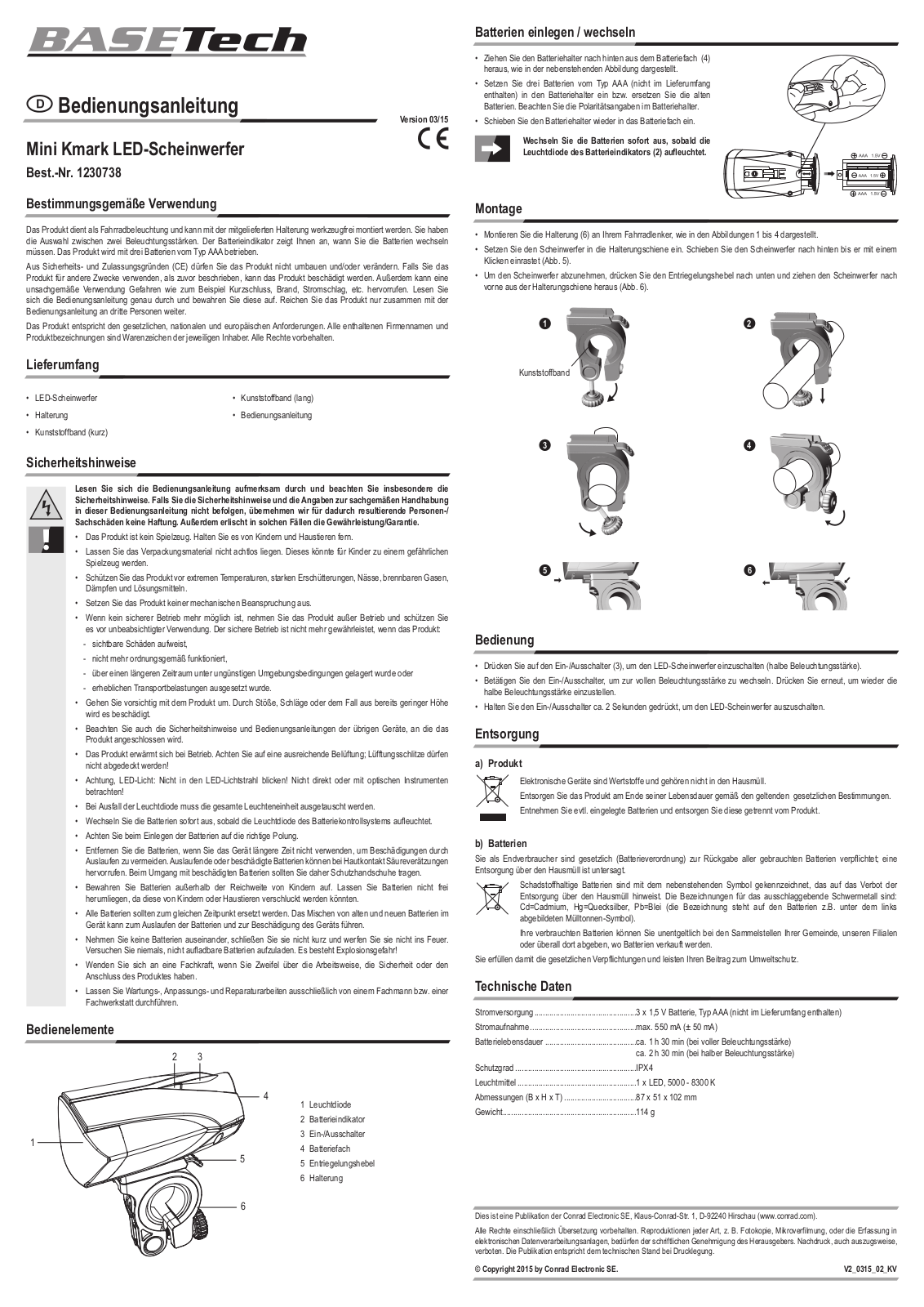 Basetech 1230738 User guide