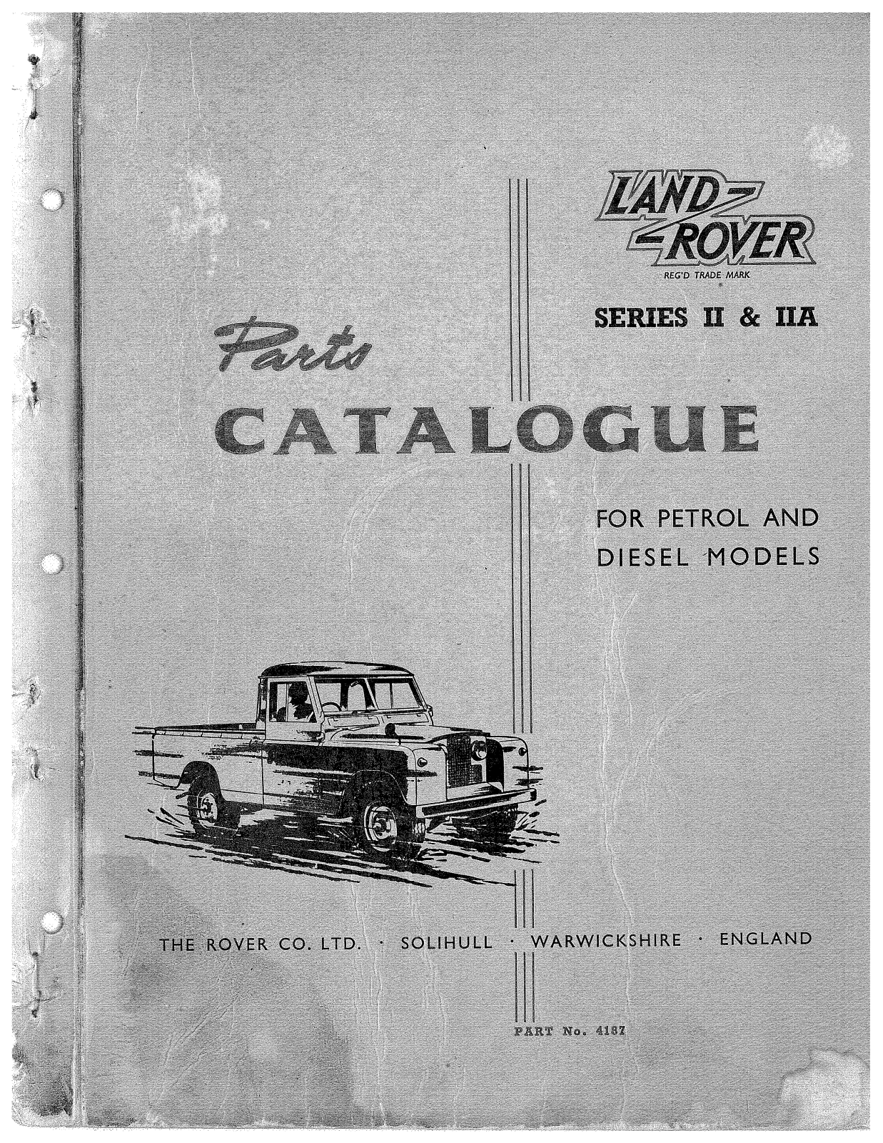 Land Rover II 1961 User Manual