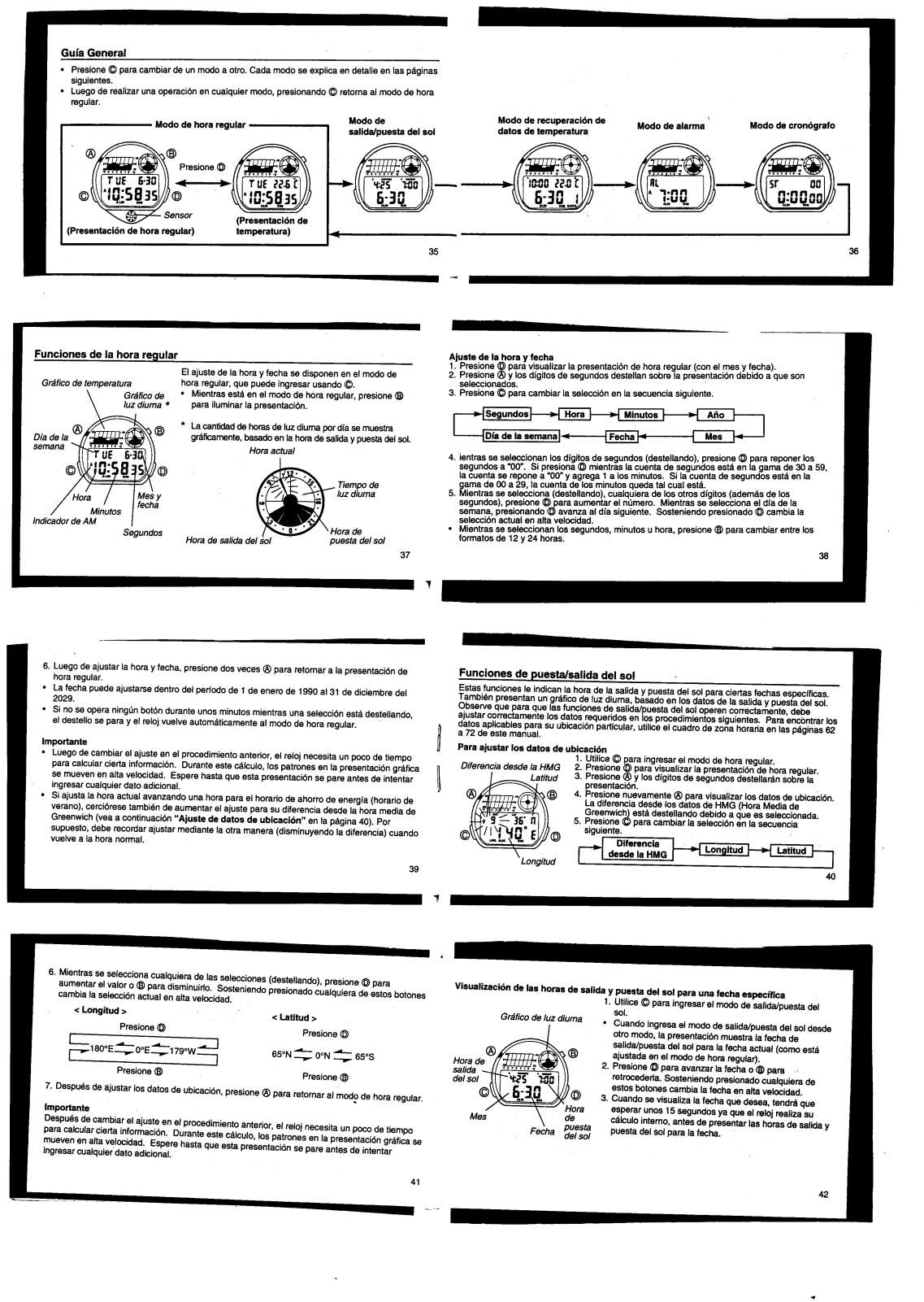 Casio QW-987 User Manual