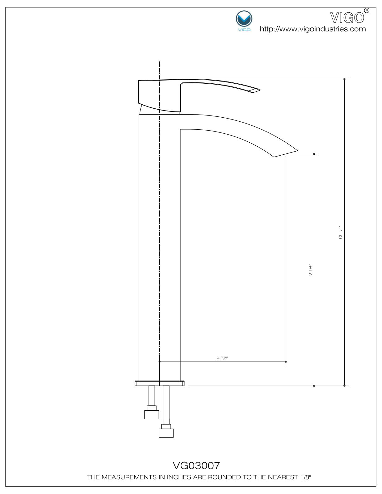 Vigo VG03007CH Installation Manual