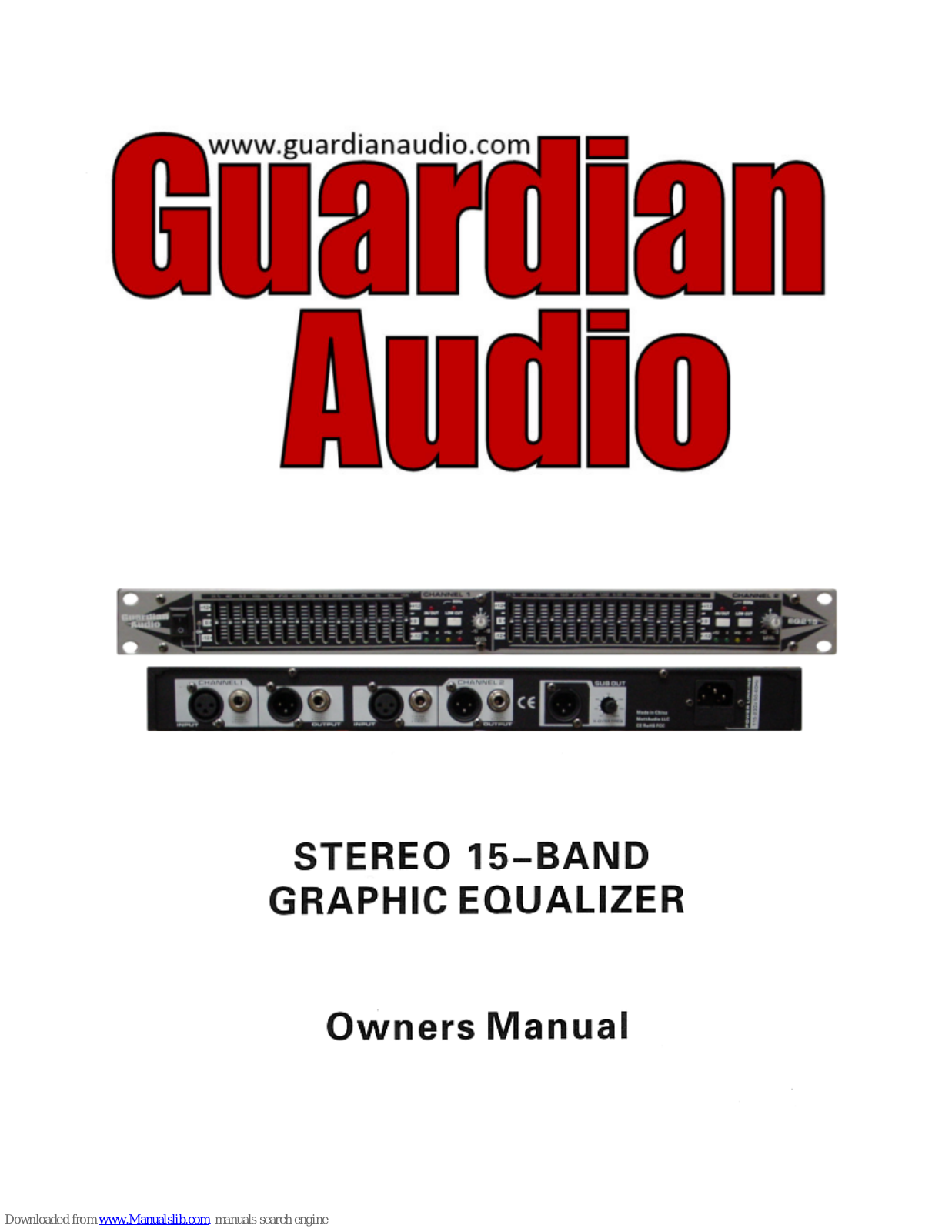 Guardian Audio EQ215s Owner's Manual