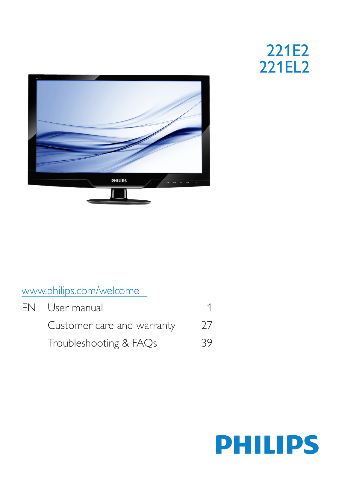 Philips 221E2SB User Manual