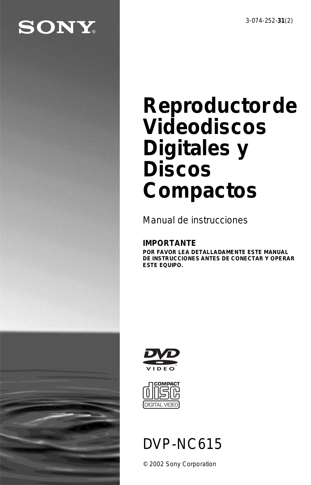 Sony DVP-NC615 User Manual