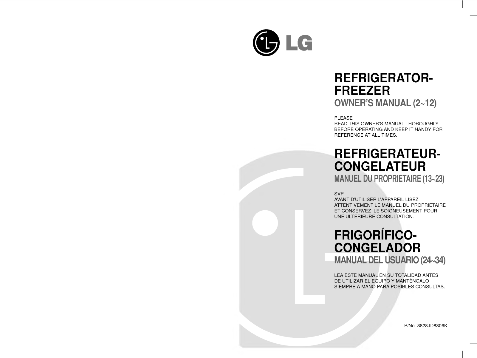 LG GR-T542GL User Manual