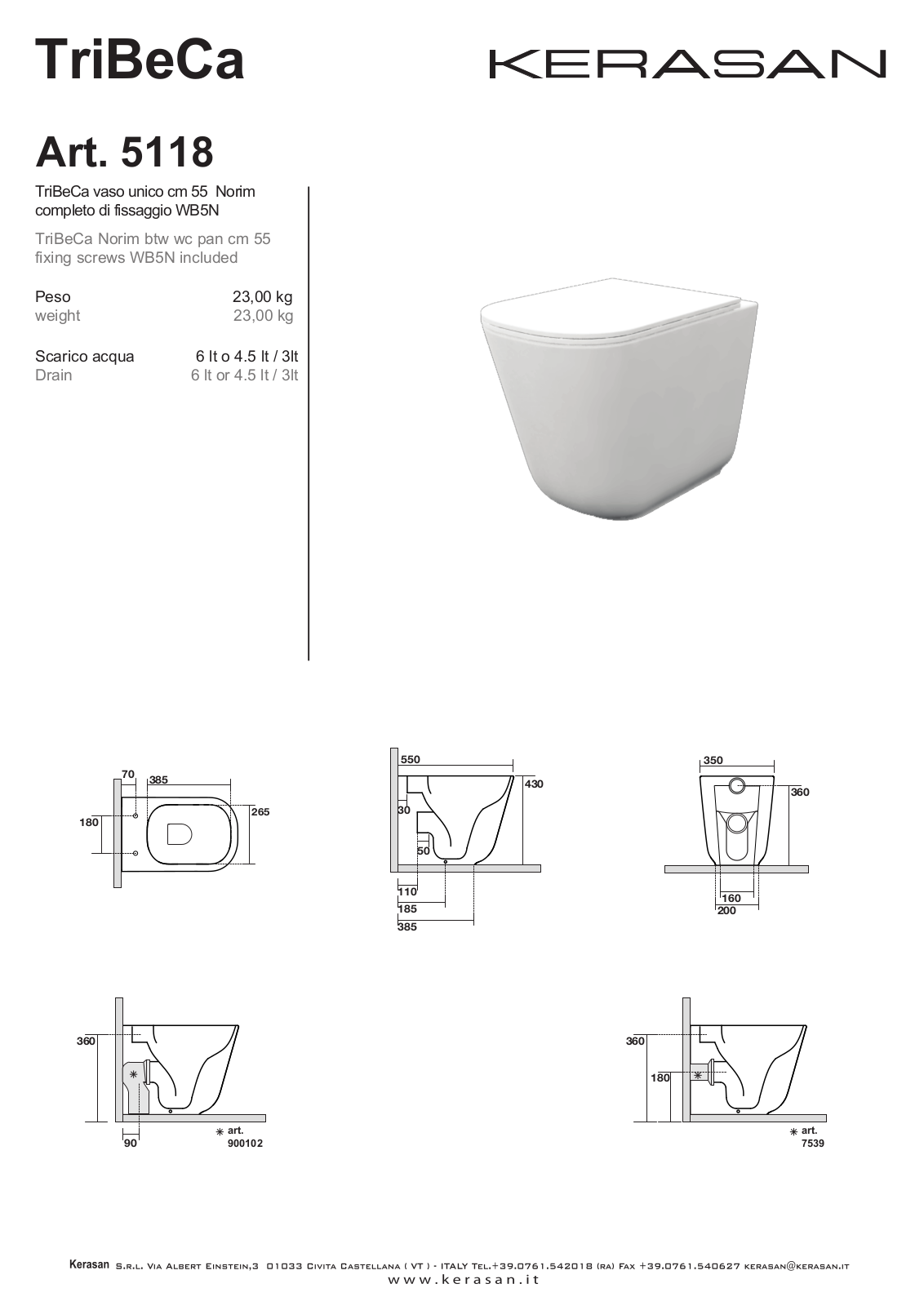 KERASAN TRIBECA 5118 Datasheet