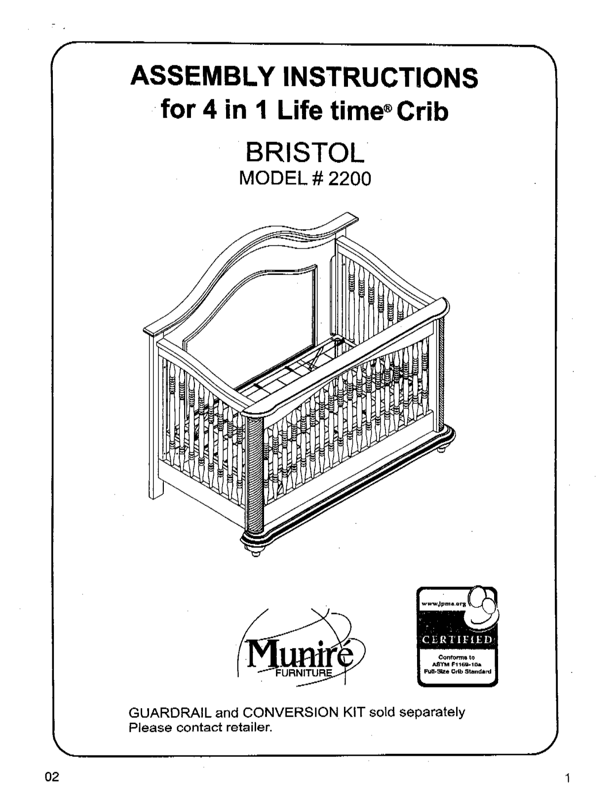 Munire 2200 Assembly Instructions Manual