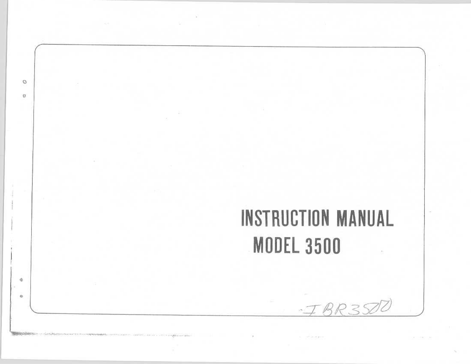 RICCAR 3500 Owner's Manual