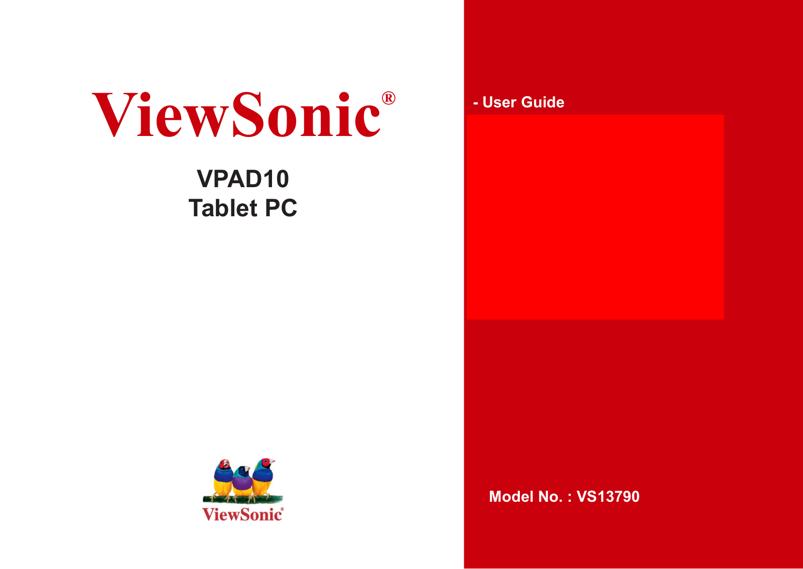 Viewsonic VPAD10, VS13790 User guide