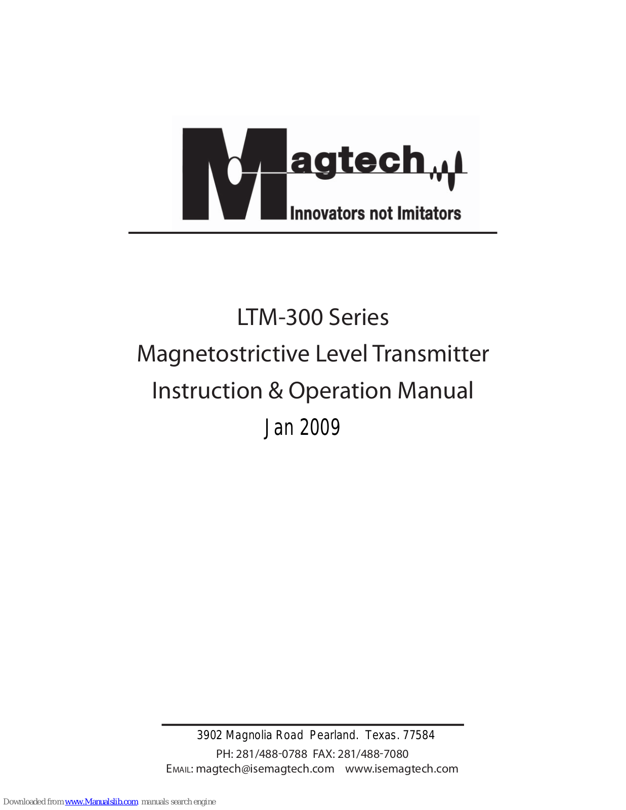 Magtech LTM-300 Series Operation Manual