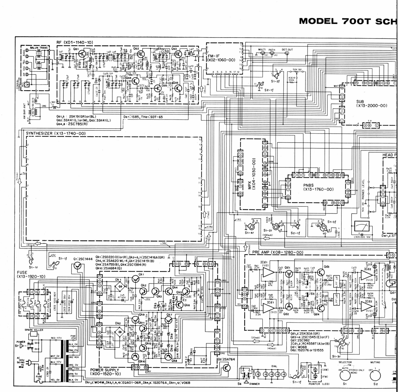 Kenwood 700-T Schematic