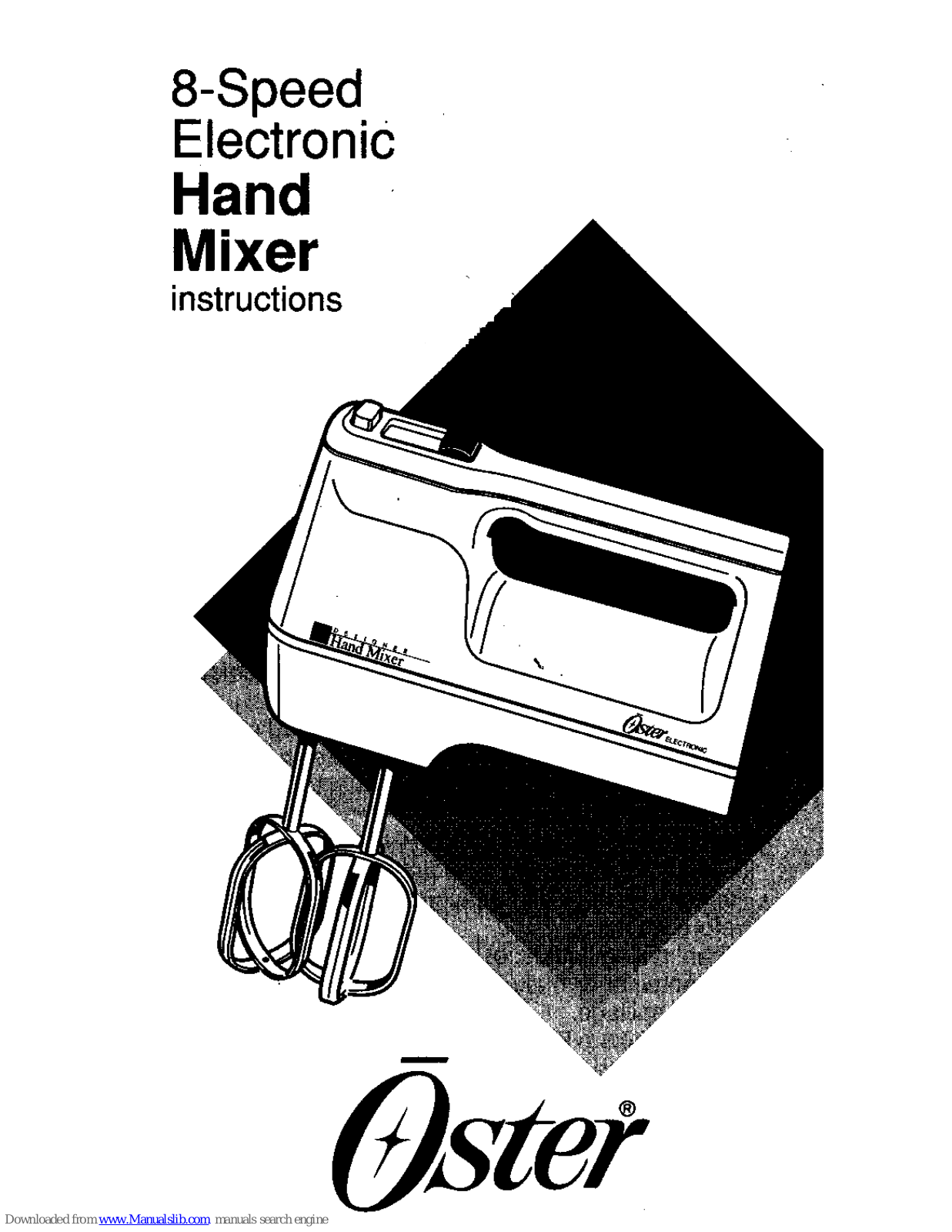 Oster 2501 Instructions Manual - ManualMachine.com