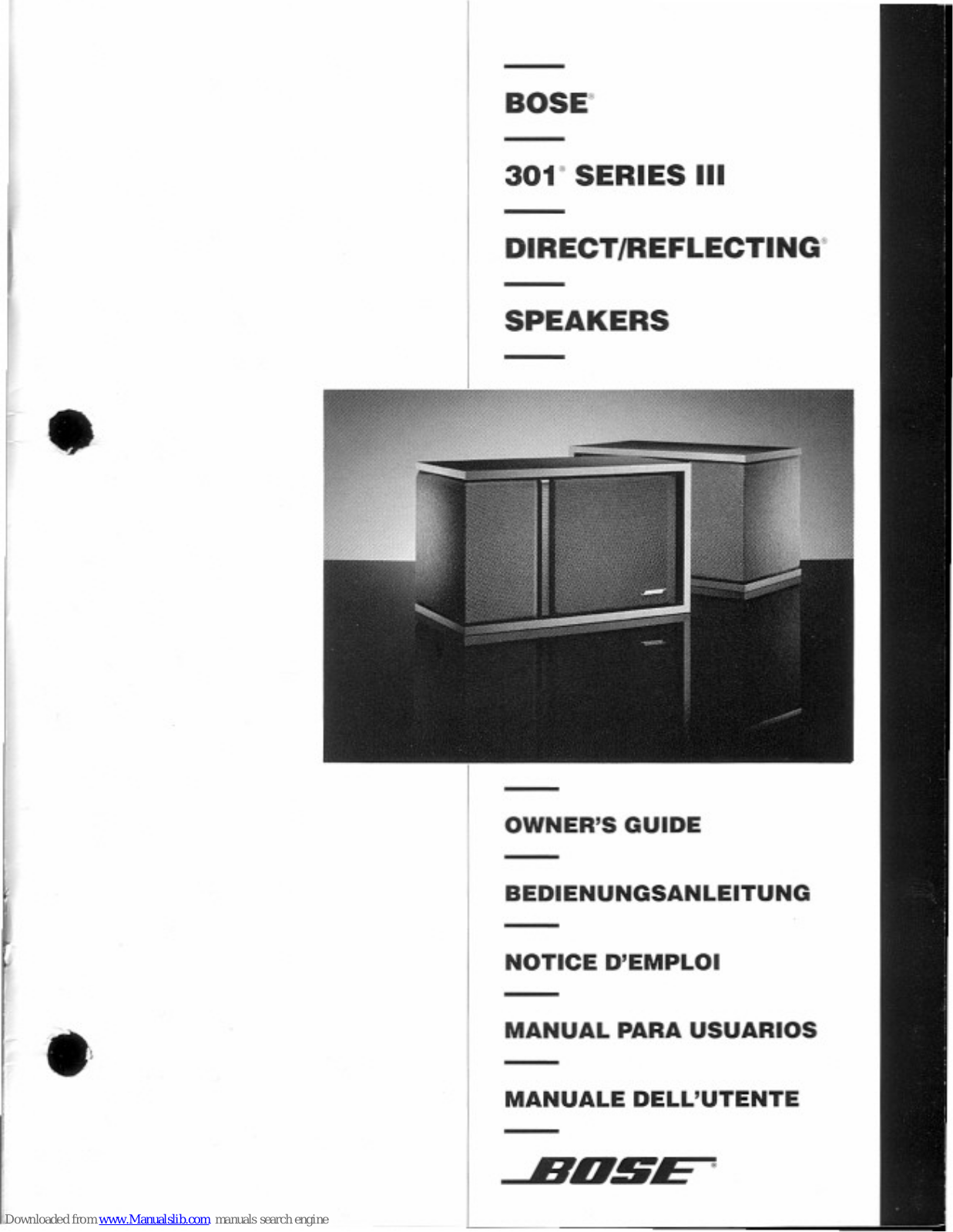 Bose 301 Series III Owner's Manual