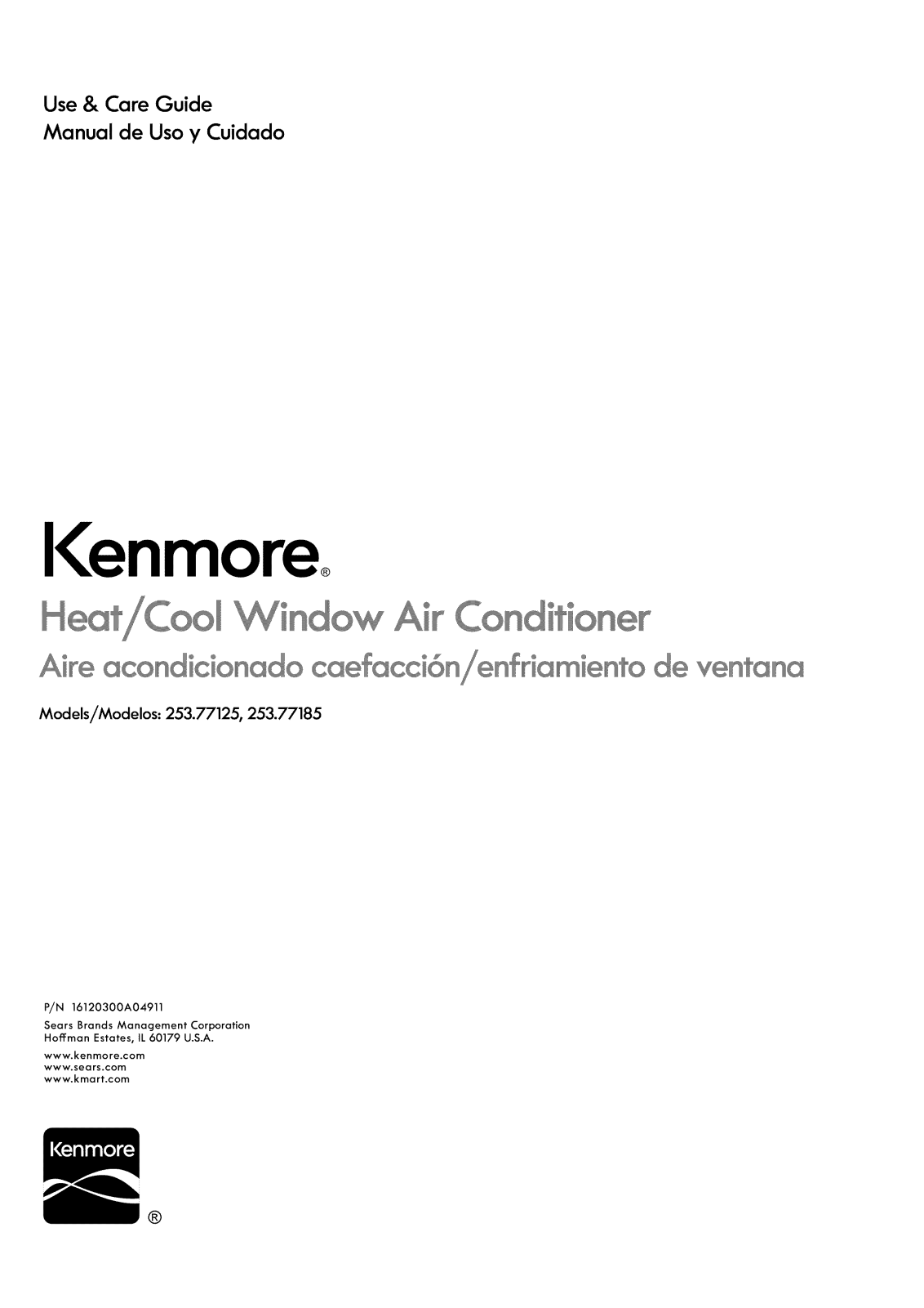 Kenmore 25377185410, 25377125410 Owner’s Manual