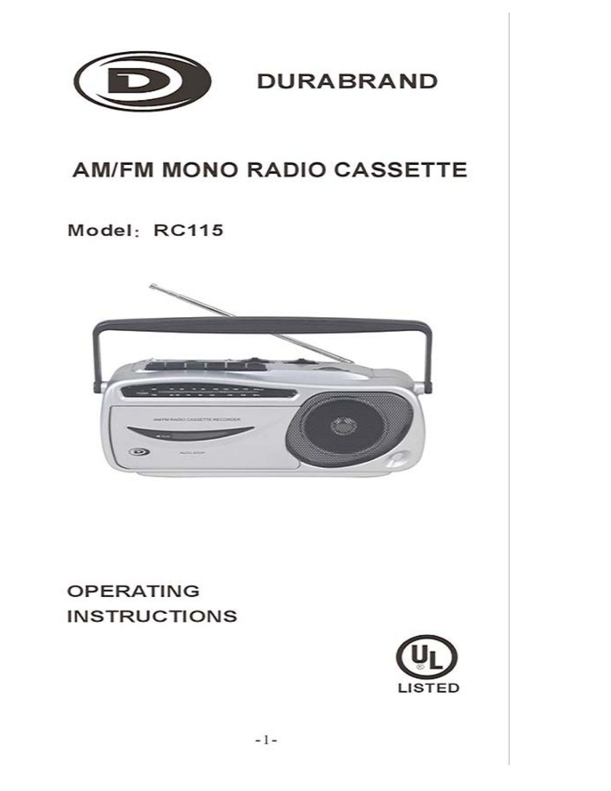 CURTIS RC115 User Manual