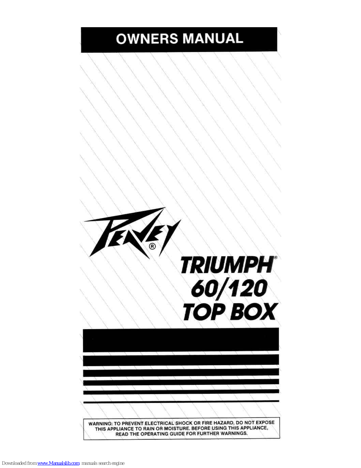 Peavey Triumph Triumph 120, Triumph Triumph 60, Triumph 120 Top Box, Triumph 60 Top Box User Manual