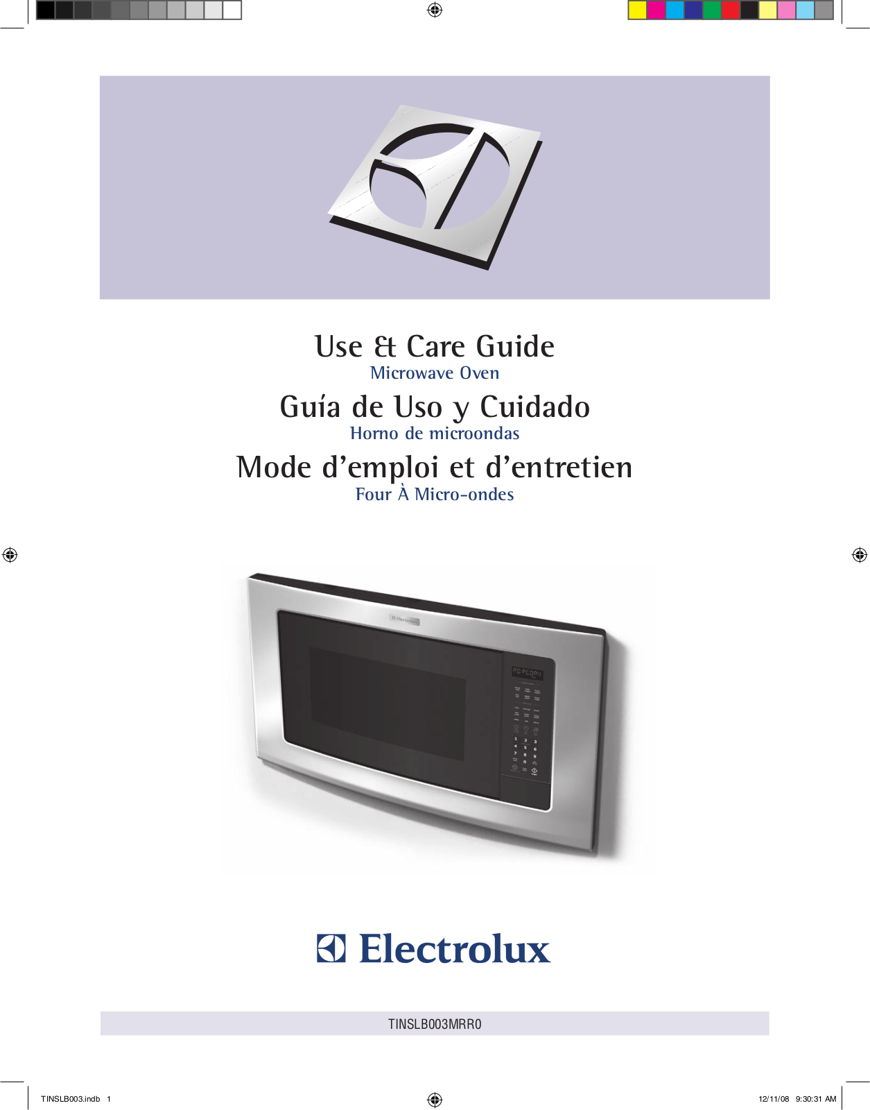 Electrolux TINSLB003MRR0 User Manual