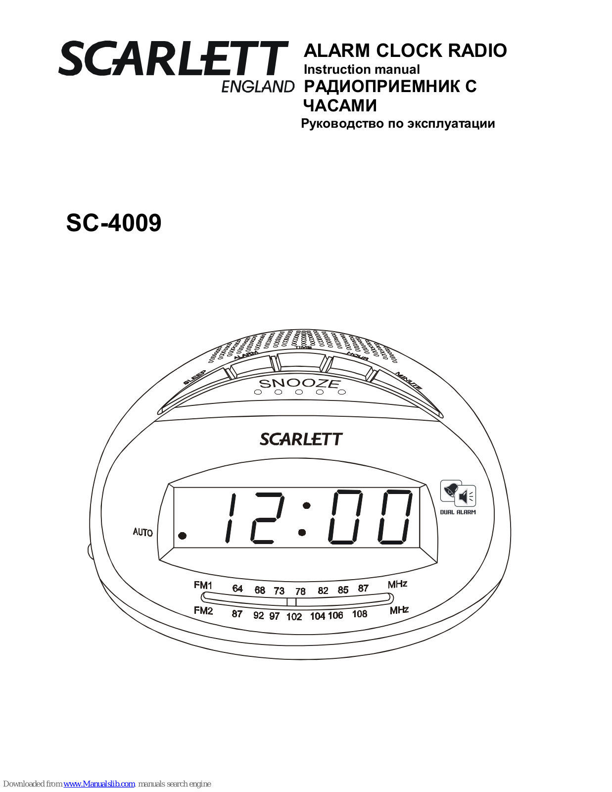 Scarlett SC-4009 Instruction Manual