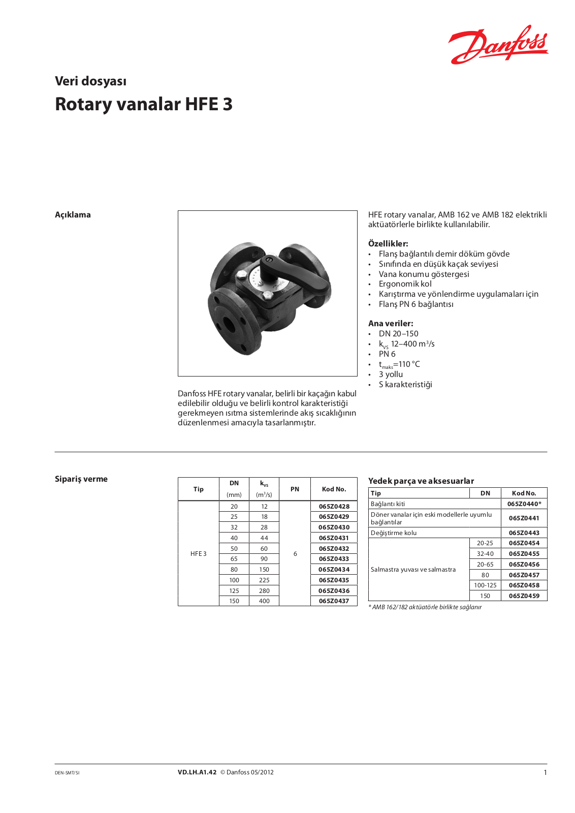 Danfoss HFE 3 Data sheet