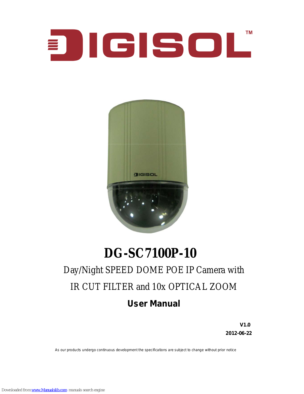 Digisol DG-SC7100P-10 User Manual