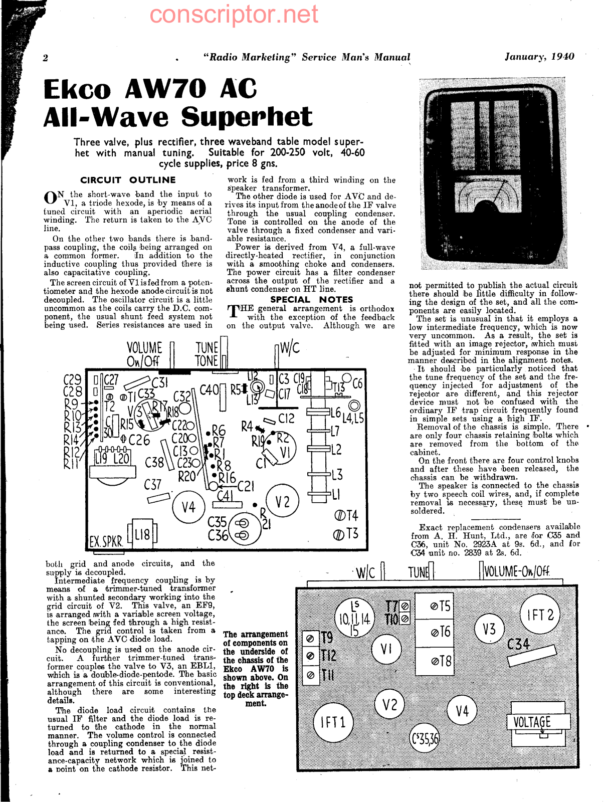 EKCO AW70 Service manual