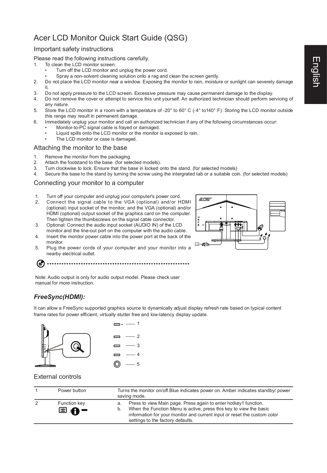 Acer UM.QX2EE.005 Quick Start Guide