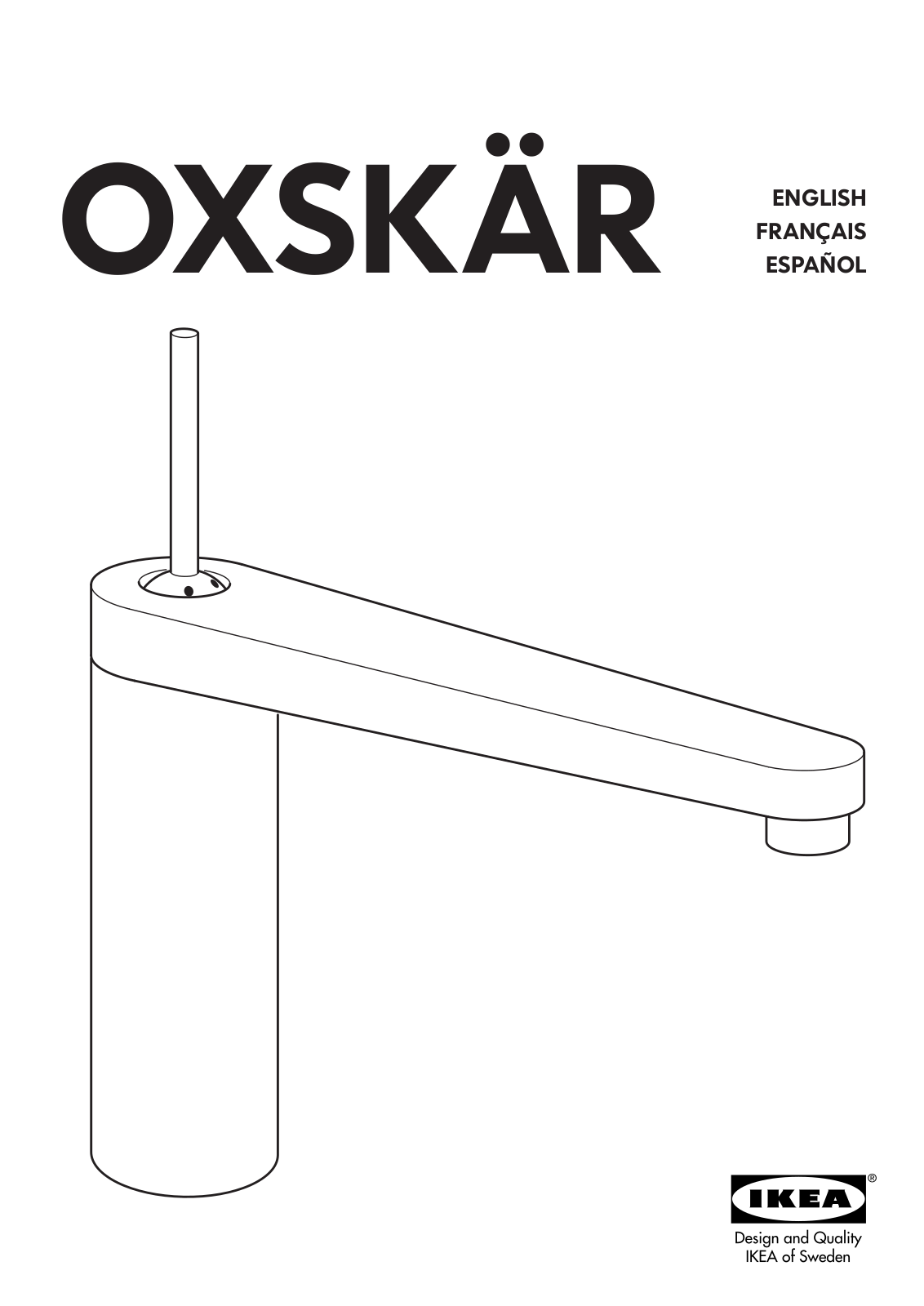 IKEA OXSKÄR SINGLE KITCHEN FAUCET User Manual