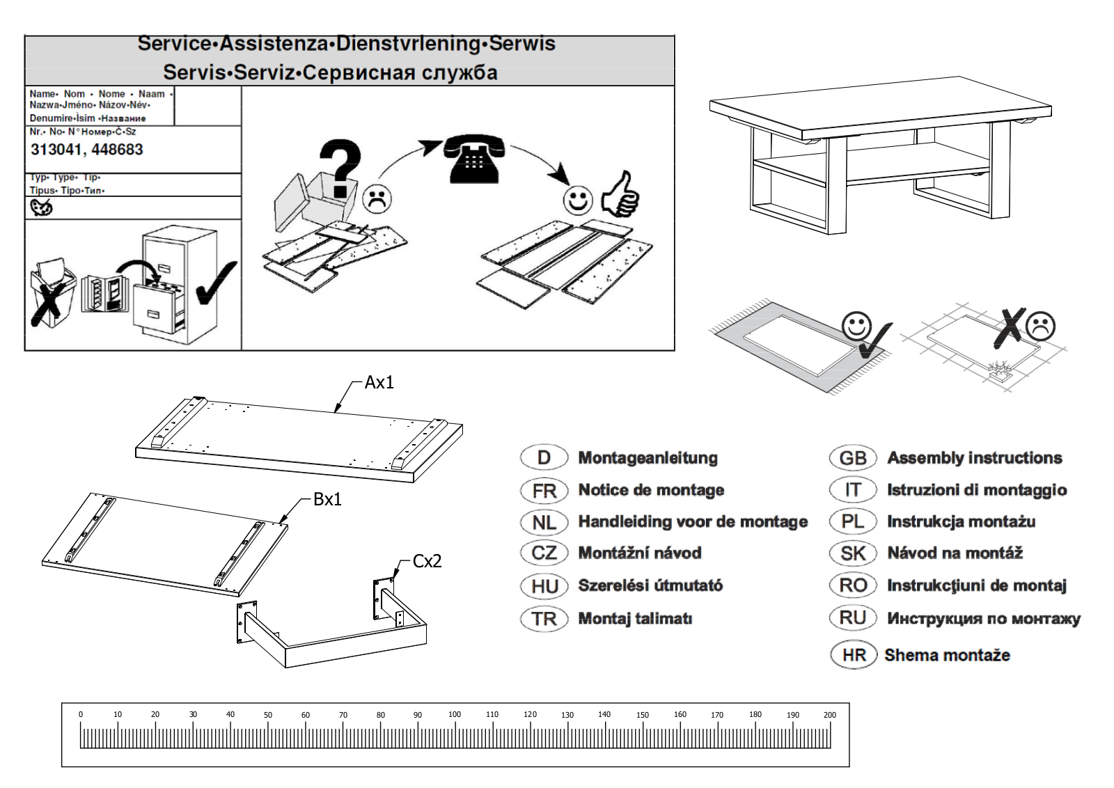 Home affaire Montana Assembly instructions