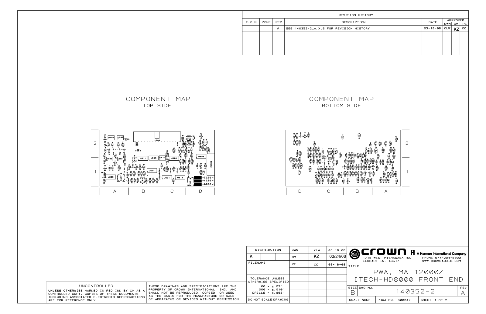 Crown Audio Macro-Tech MA12000i Front End Schematic