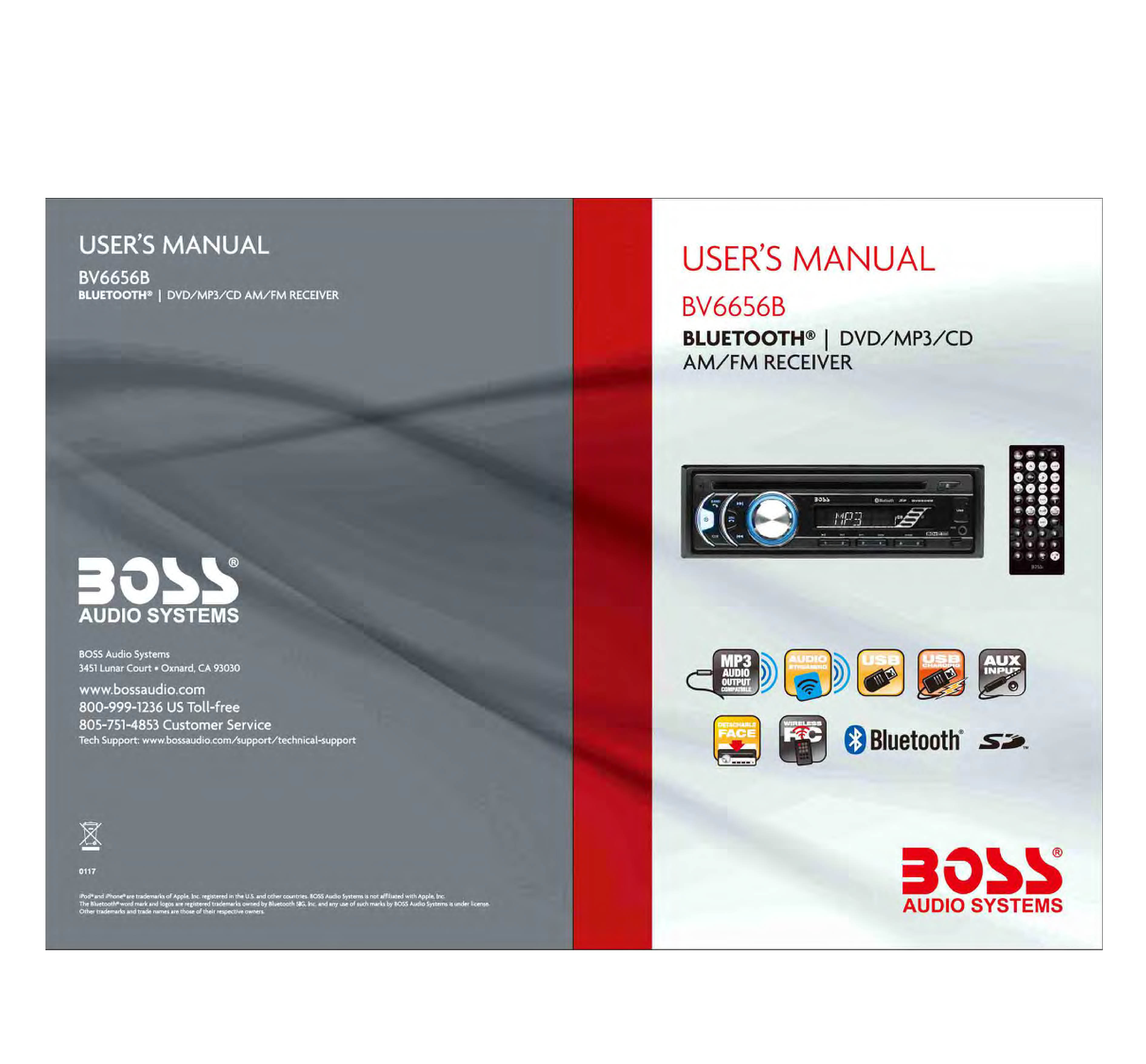 Boss Audio BV6656B User Manual