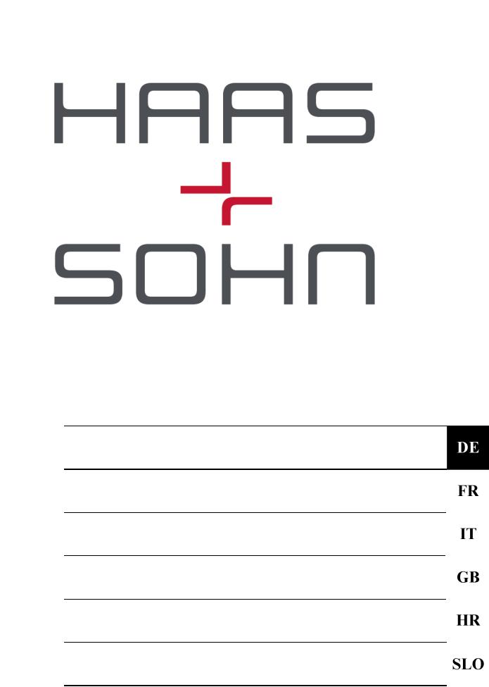 Haas+Sohn Gastein-II easy 350.15 Service Manual