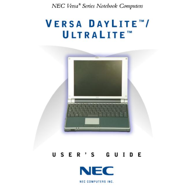 NEC Versa User Manual
