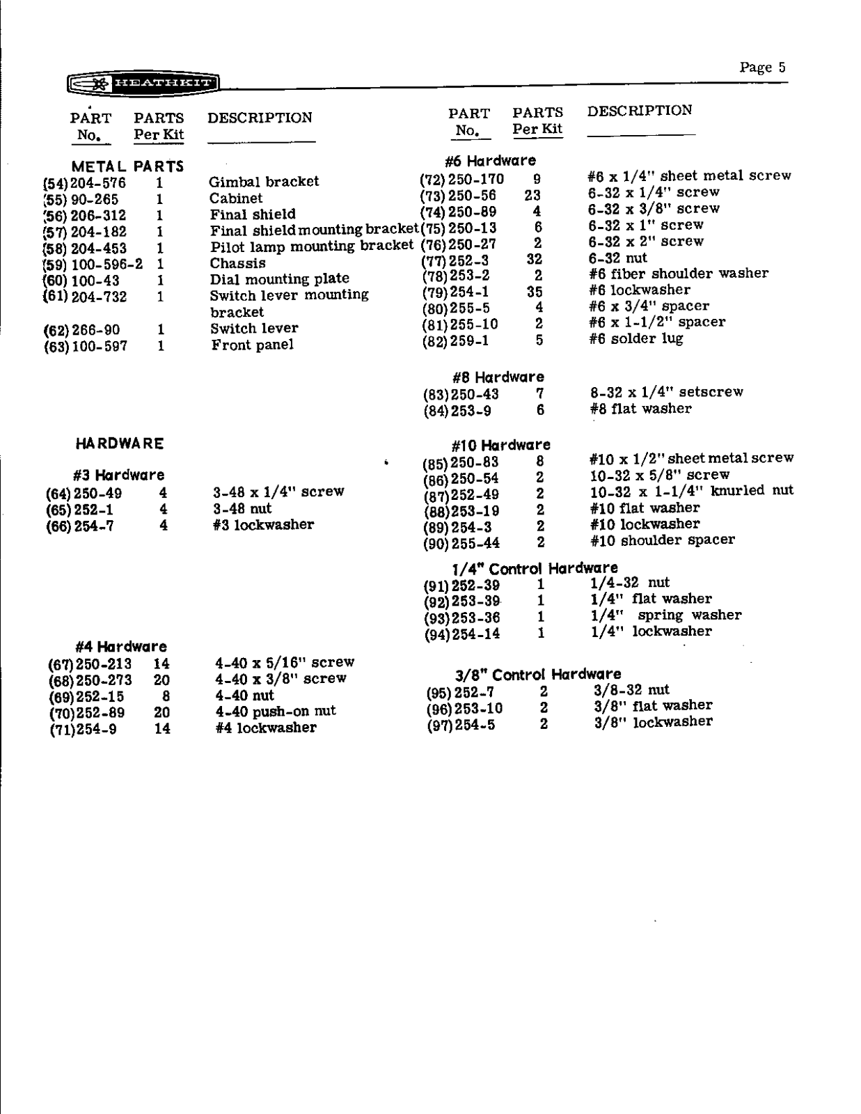 HEATHKIT HW-22a User Manual (PAGE 05)