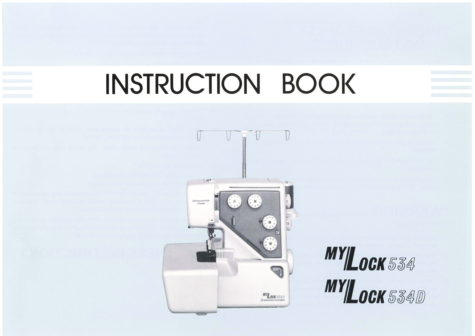 Janome MyLock 534, MyLock 534D Instruction Manual