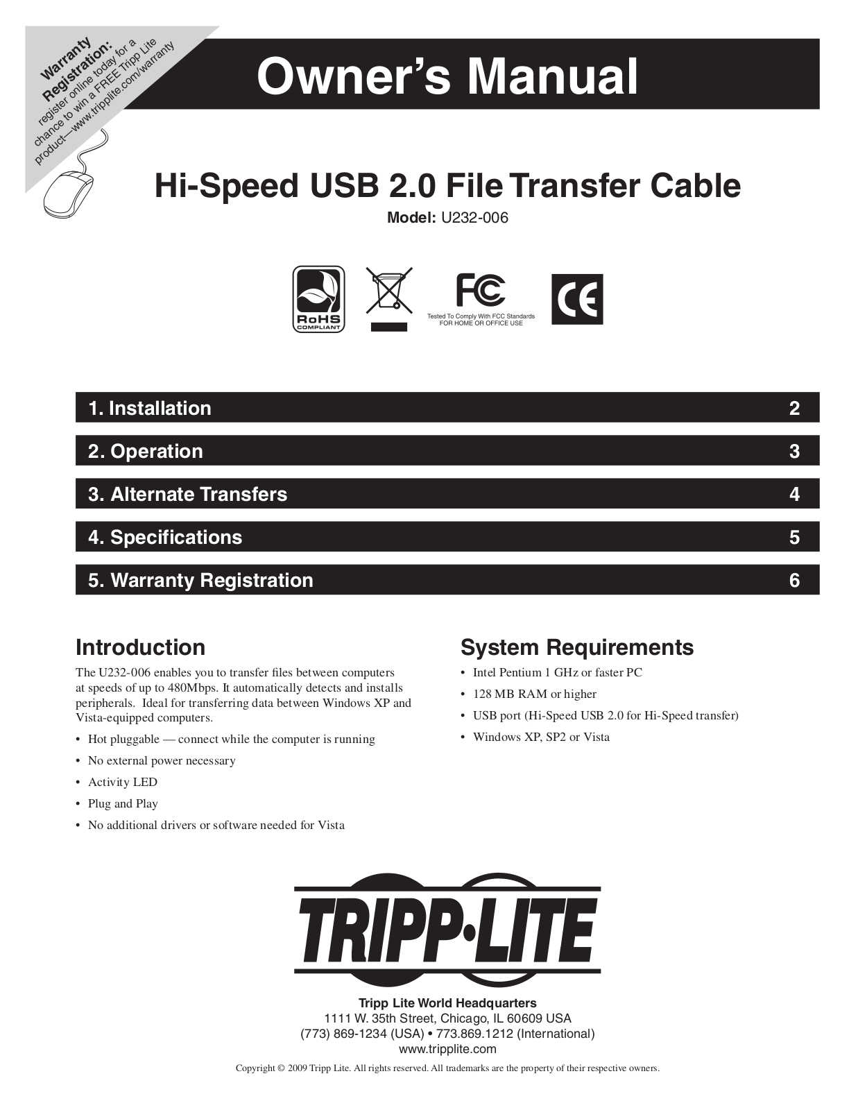 Tripp Lite U232-006 User Manual