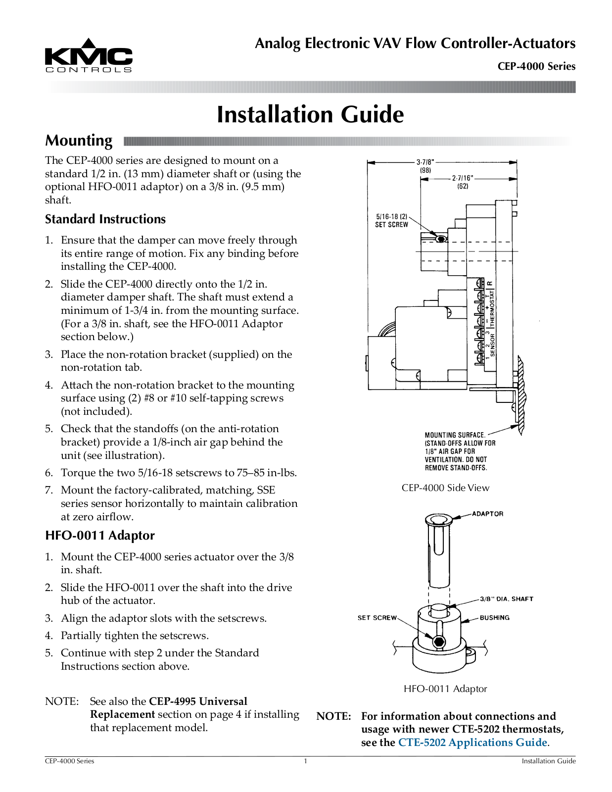 KMC Controls CEP-4000 User Manual