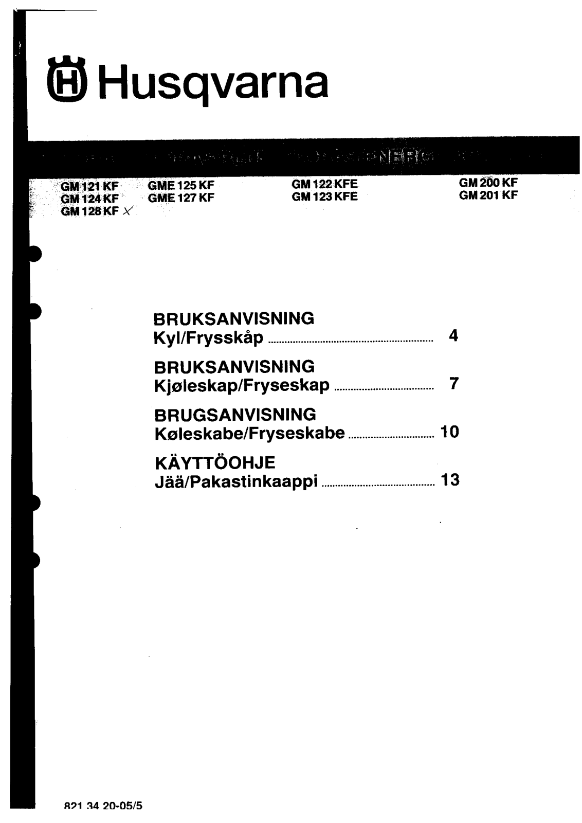 Husqvarna GM200KF, GME127KF, GME125KF, GM121KF, GM128KF User Manual