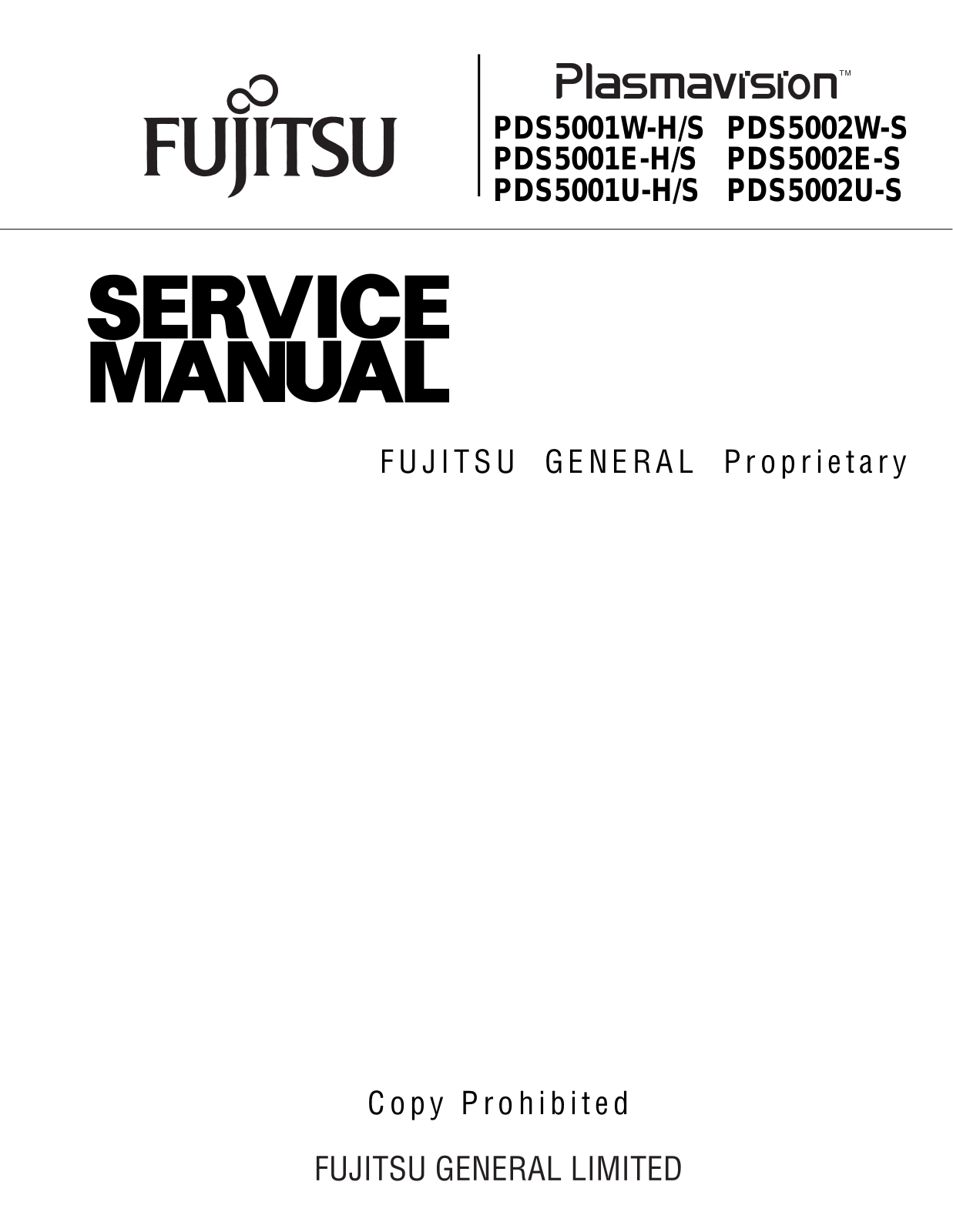 Fujitsu pds5001, pds5002 schematic