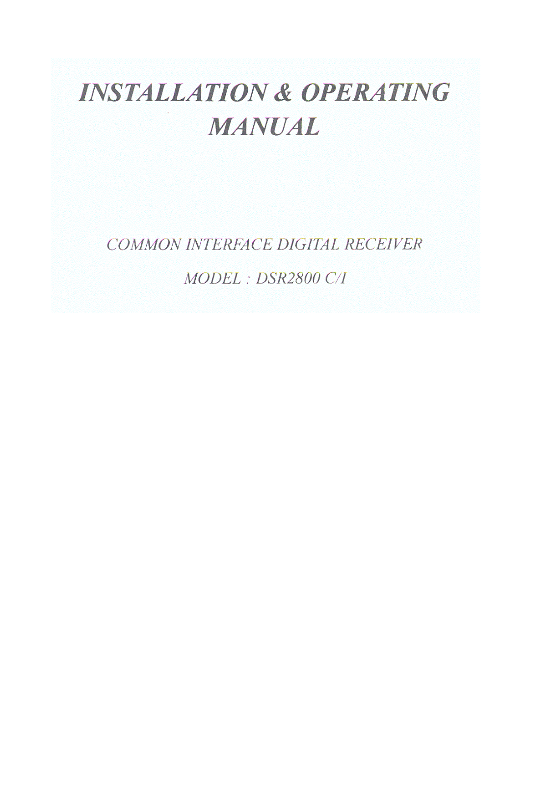 Samsung DSR2800 manual 1 of 4