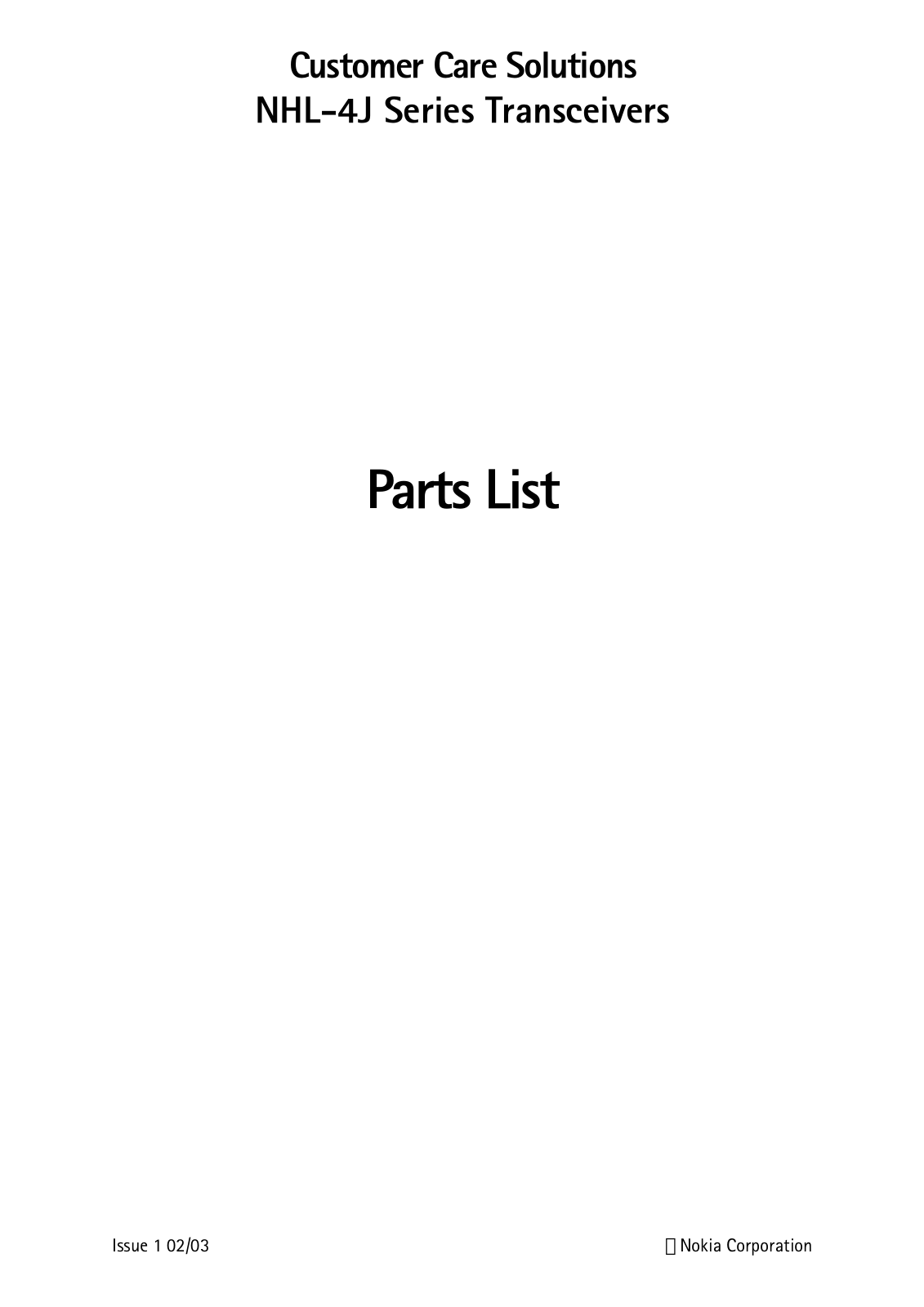 Nokia 7250, 7250i Service Manual 02_nhl4j_parts