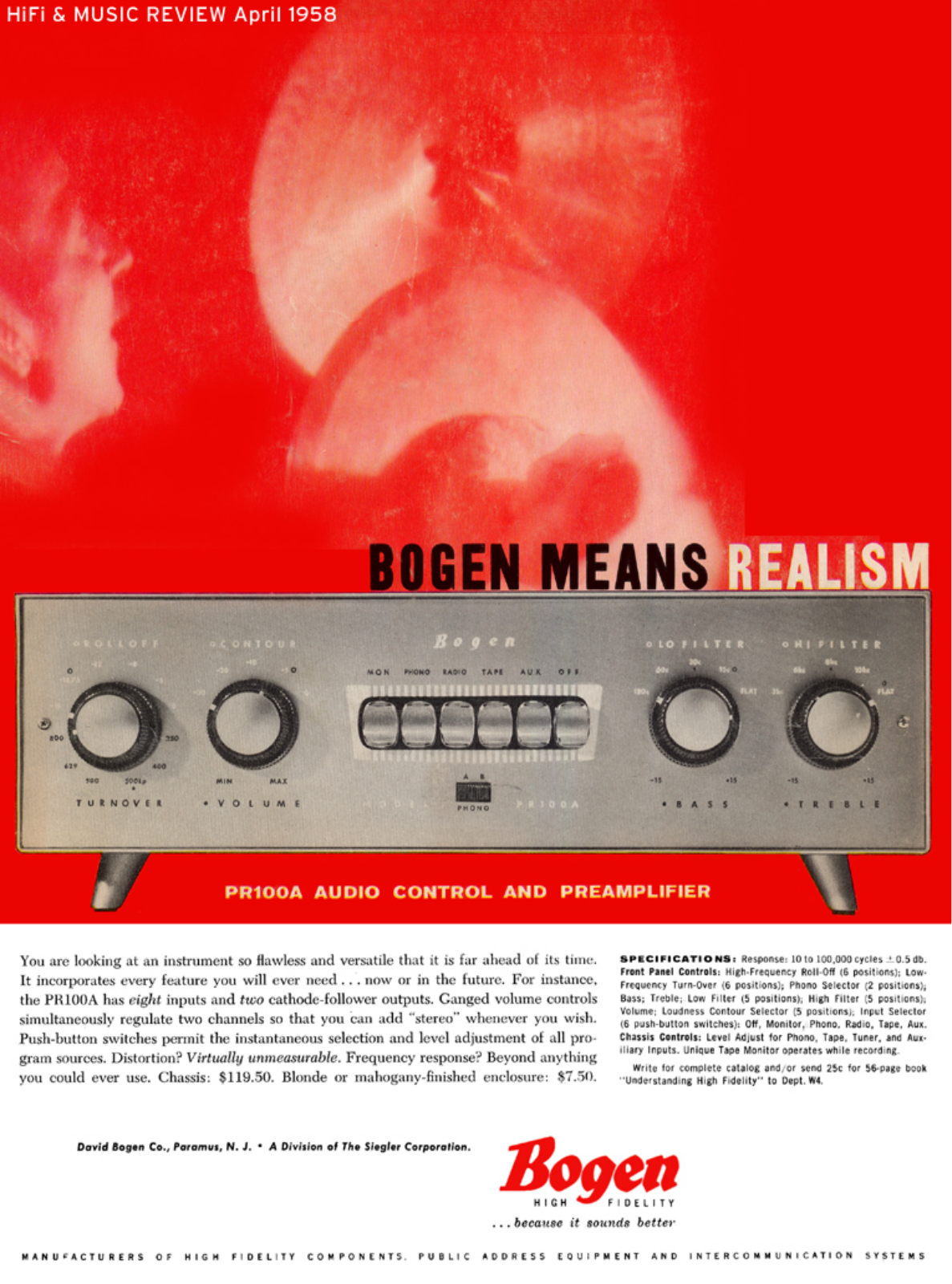 Bogen PR-100-A Brochure