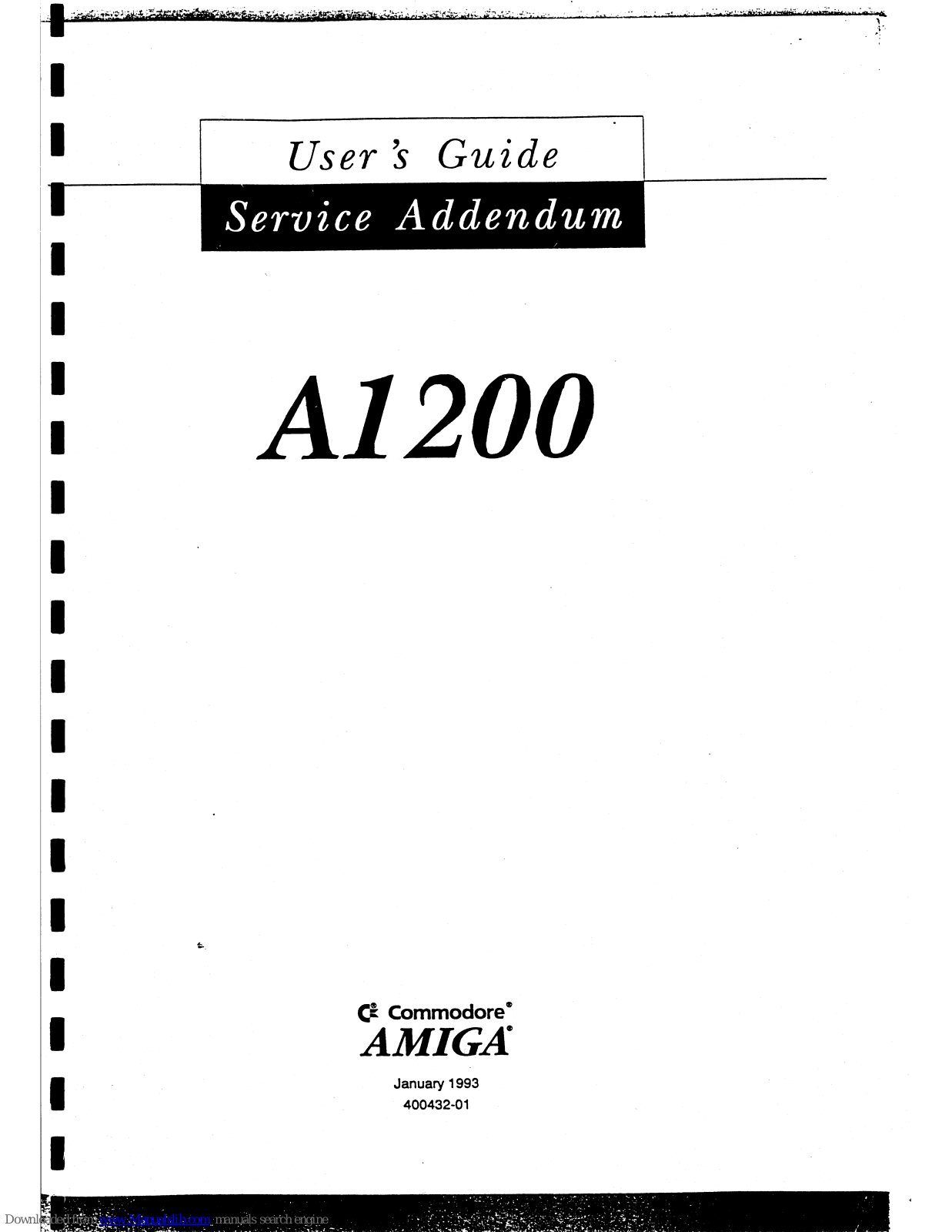 Commodore Amiga 1200 User Manual