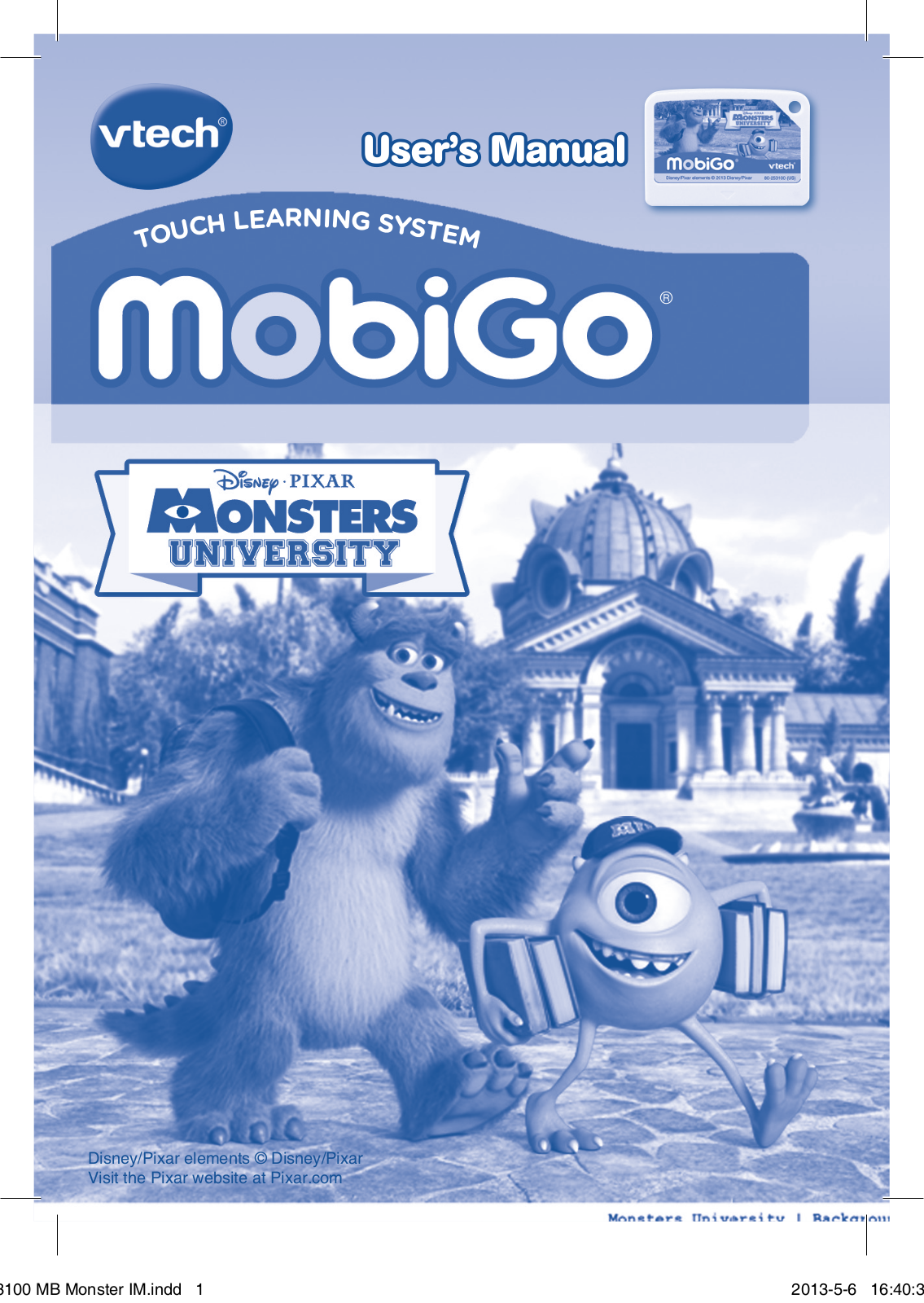 VTech MobiGo Monsters University Owner's Manual