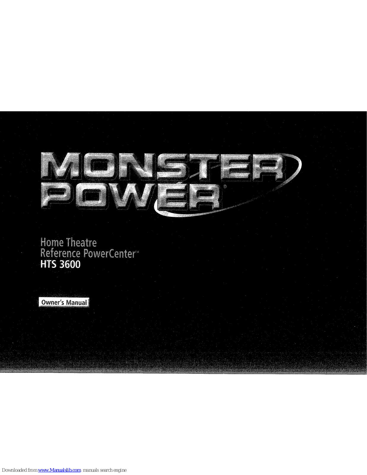 Monster Power HTS 3600 Owner's Manual