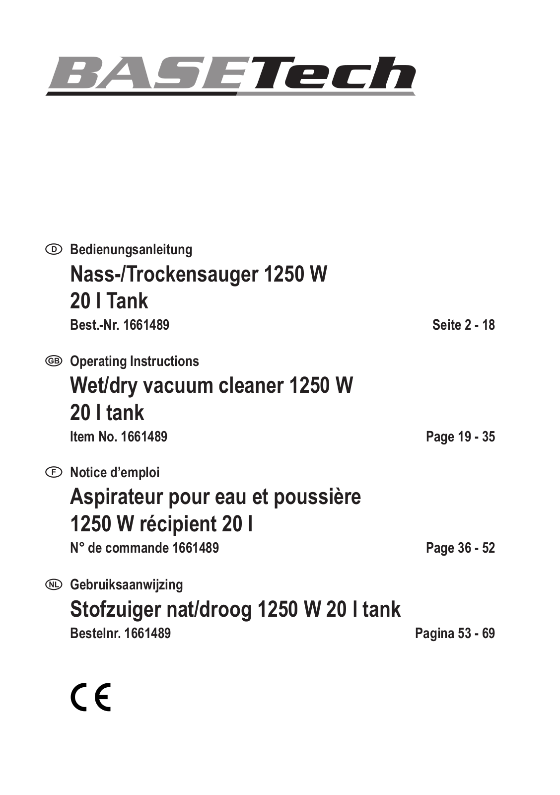 Basetech 1661489 User guide